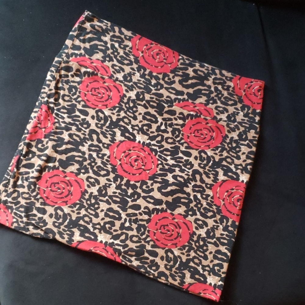 Leopard Rose Bodycon Skirt